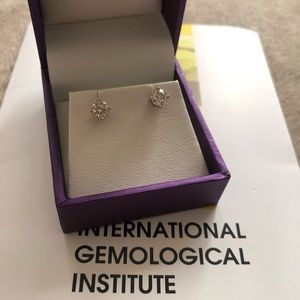 Diamond stud earrings